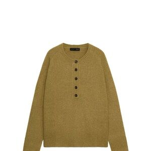 Zara Women's Olive Crew Neck Sweater